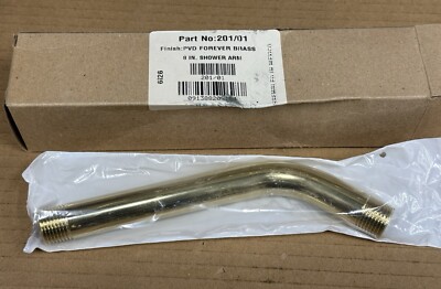 Brasstech 201 - 8 inch Shower Arm - PVD Forever Brass 201/01 - New