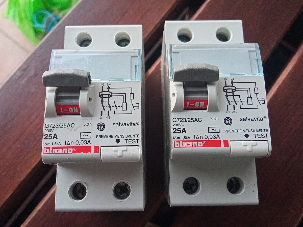 Salvavita Differenziale Bticino 25A 30mA - Interruttore Magnetotermico 2 Poli Per Impianti Elettrici Civili - Foto 10