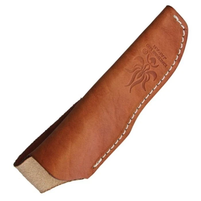 Kanetsune Seseragi Fixed Knife 3" Damascus Steel Full Tang Blade Wood Handle - Image 4 of 4