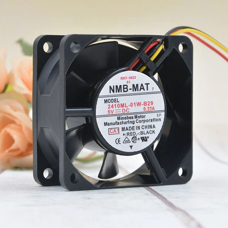 1 pcs NMB 6025 2410ML-01W-B29 5V0.22A 6CM power supply CPU USB cooling fan - Image 2 of 4