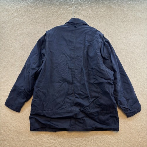 Walls FR Fire Resistant Work Wear Jacket 2XL XXL Mens Navy Blue Uniform Lined - Picture 2 of 13