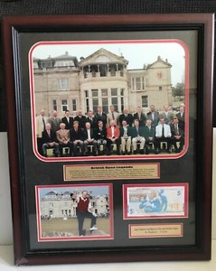 British Open Legends Jack Nicklaus St.Andrews 2005 Plaque & 5lb Note Photographs