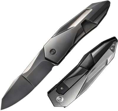 We Knife Co Ltd Solid Folding Knife 3.88'' CPM-20CV Steel Blade Titanium Handle