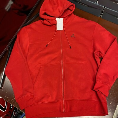 Nike Mens Red Air Jordan Essential DA9810-687 Full Zip Hoodie S M L XL XXL  3XL