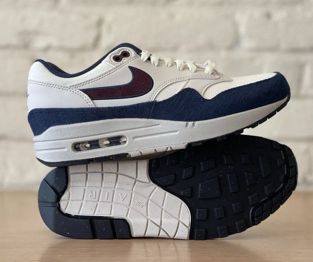 burgundy and blue air max