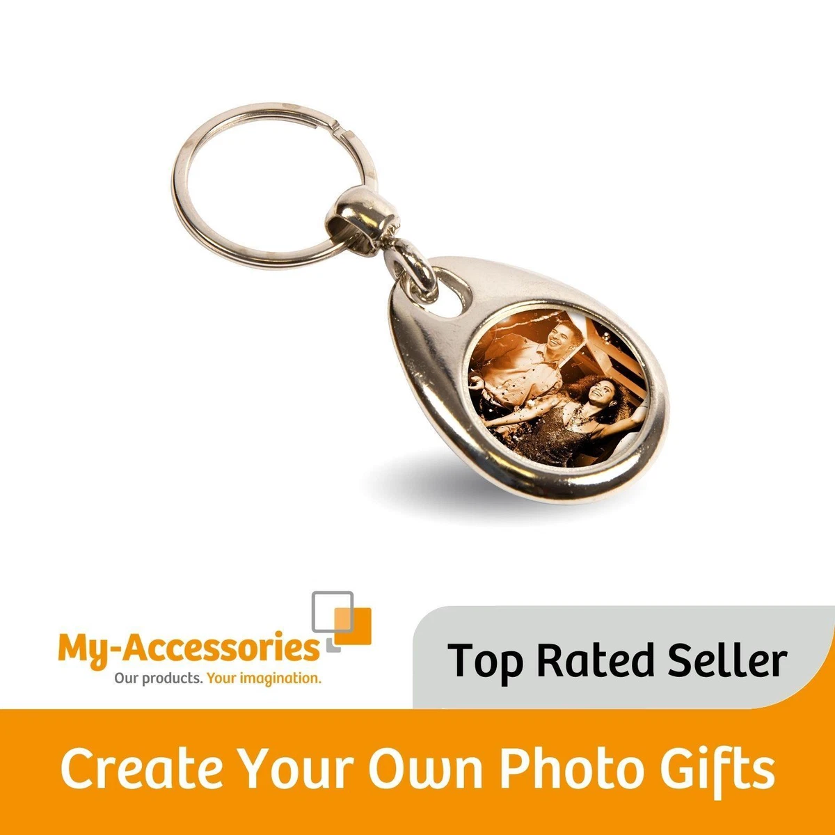 Blank Metal Photo Keyring 25mm Round MH Insert Size Personalise Gifts Promo