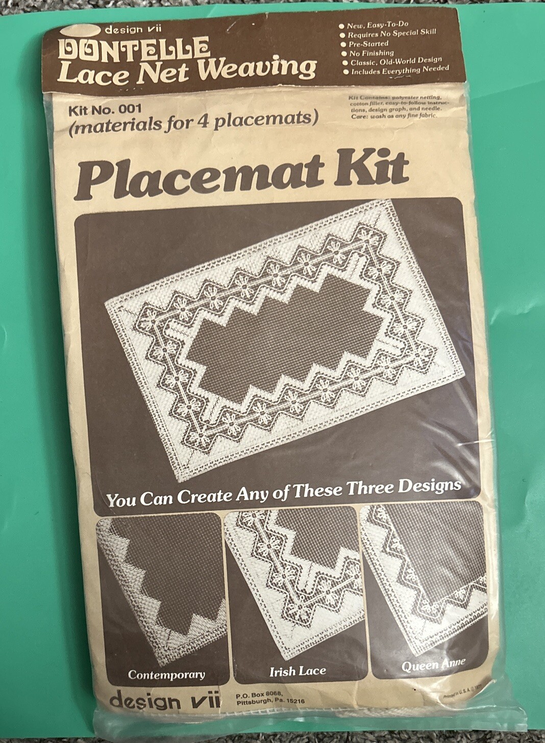 Dontelle Lace Net Weaving PLACEMAT Kits Lace New Weaving NEW & Factory Sealed