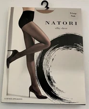 NATORI Revolutionary Sheer HI-CUT Control Top PANTYHOSE XL NEW NUDE Denier