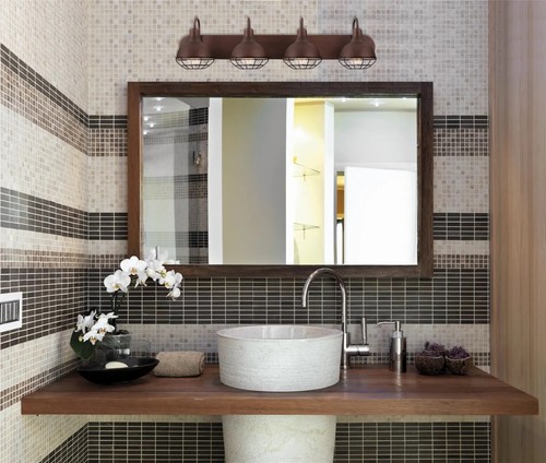 Kira Home Liberty 36" 4-Light Modern Industrial Vanity/Bathroom, Kitchen Light + - Picture 21 of 26