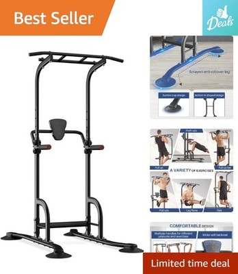 Multi-Height Adjustable Power Tower with 330 lb Capacity for Ultimate Workouts