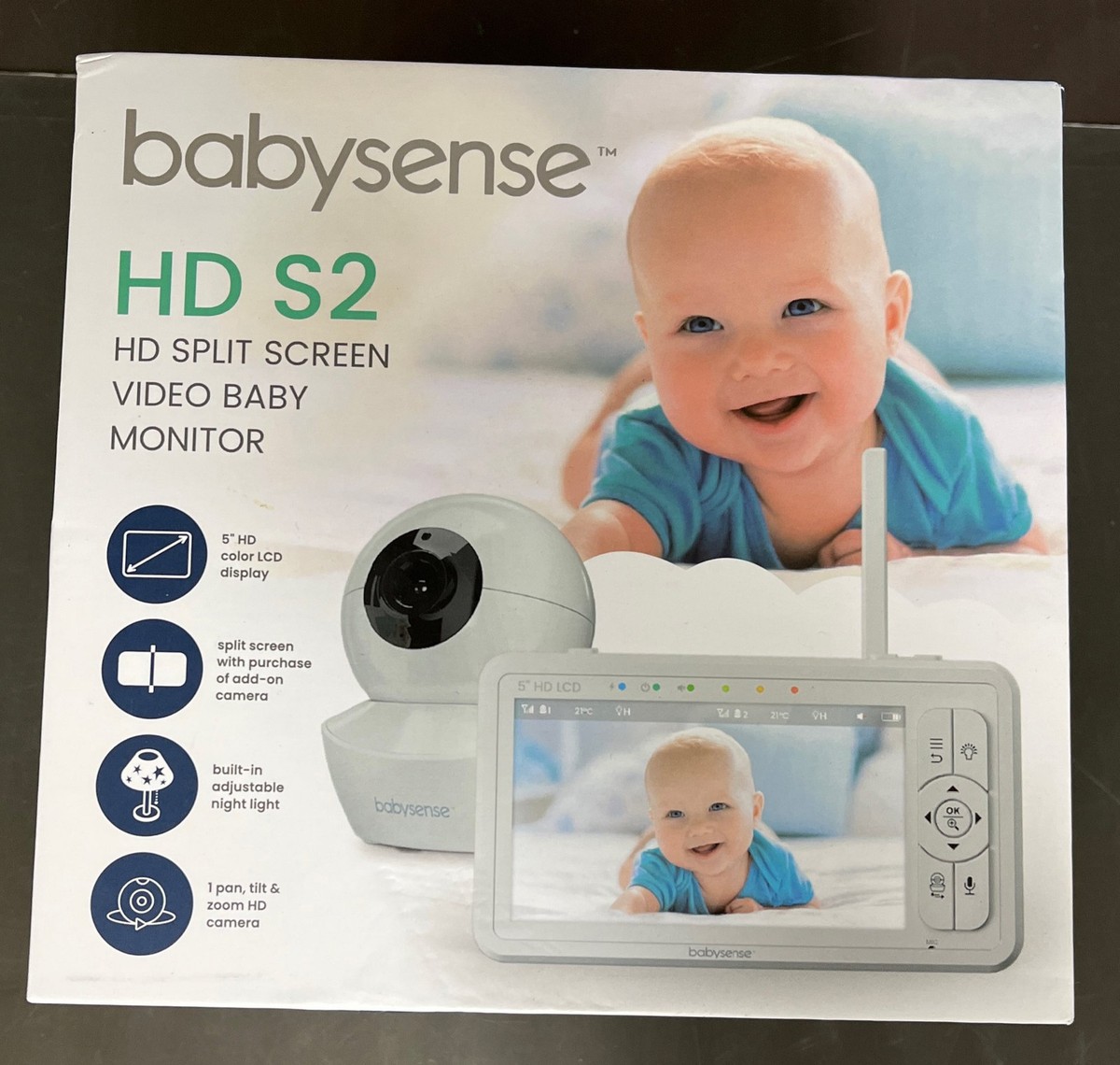Babysense HD Split Screen Video Baby Monitor, 5