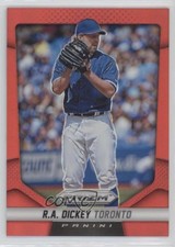 2014 Panini Prizm Red Prizm 4/25 RA Dickey #142 sh7