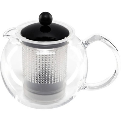 Bodum Teebereiter Kanne Teekanne ASSAM F PLST 1 Liter Glasbehälter Schwarz125