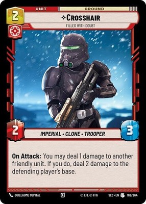 x3 Crosshair - Filled With Doubt - Foil U Star Wars Secrets of Power M/NM