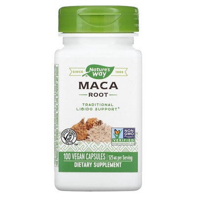 2 X Nature's Way, Maca Root, 525 mg, 100 Vegan Capsules