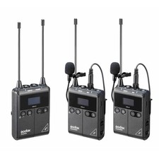 Godox WMicS1 UFH Wireless Microphone System 2 with 2x Omni Lavalier Microphone