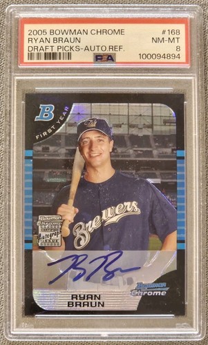 Ryan Braun [Refractor Autograph] #168 2005 Bowman Chrome Draft Picks card