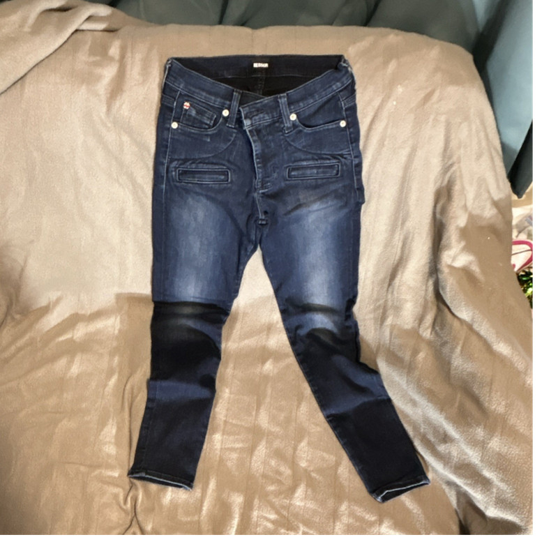 HUDSON Nico Women's Skinny Jeans Dark Wash Blue Denim Stretch 5-Pocket Mid Rise