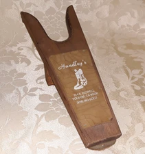 Vintage HANDLEYS Boot Remover Jack Wooden Pine Cowboy Worker Farmer Boots Puller