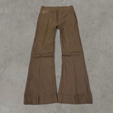 Vintage 70s Levi's Big E Sta-Prest Talon Zip Brown Bell Bottom Flare Pants 28x30