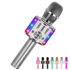 Wireless Kids Karaoke Microphone with LED Lights Bluetooth