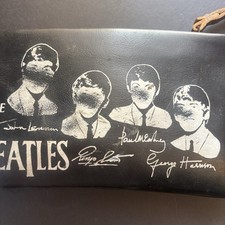 The Beatles 1964 Leather Zip Up Purse Memorabilia Wallet Retro Collectible