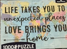 New, Paper House, "Life Takes You To...", 1000 piece jigsaw puzzle. Age 11 and u
