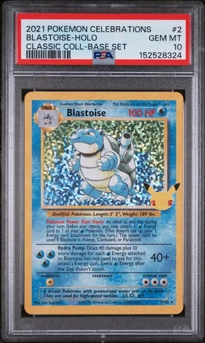 New ListingPokemon Blastoise PSA 10 Gem Mint Holo 25th Anniversary 2021 Celebrations 2/102