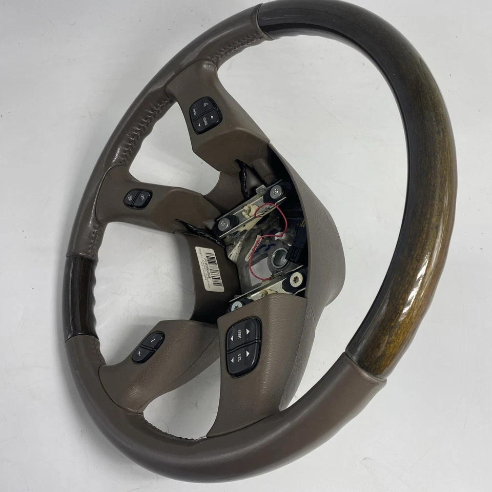 03-06 Cadillac Escalade Steering Wheel W/Controls Rare OEM Woodgrain - Image 2 of 4