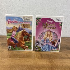 Barbie Horse Adventures: Riding Camp & The Island Princess Lot Nintendo Wii CIB