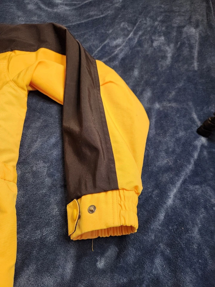 VTG 90s Carhartt Ski Jacket Mens Sz XL Yellow Black Full Zip Lined Hooded C48YLW - Image 4 of 4