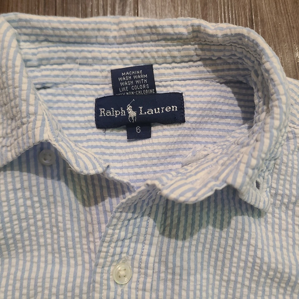 Polo vintage Ralph Lauren niños playa de nieve tejido a mano oso rugby bloques de colores EE. UU. 6Y Foto 2 de 4