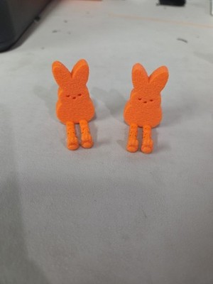 3d Printed Easter Peeps With Articulated Legs.