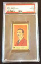 1926 W512 #39 WALTER HAGEN TOBACCO ROOKIE PSA 2 ONLY 80 GRADED HIGHER NEW GRADE