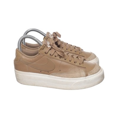 Nike, Sneaker, Größe: 36, model: blazer low platform, Leder, Beige, Damen #RGE