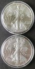 Two 2017 $1 American Silver Eagle Dollars in Capsules