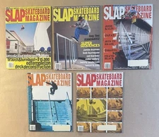1999 SLAP SKATEBOARD MAGAZINES - 5 ISSUES - SKATE MAGAZINE LOT