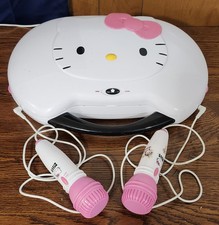 Rare Hello Kitty KT2003B CD Karaoke System CD Player 2 Microphones Fully Tested