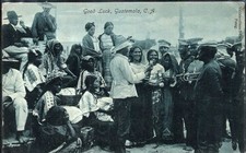 1937 Guatemala Cover Postcard - BUZON Cancel - Street Scenes - Natives