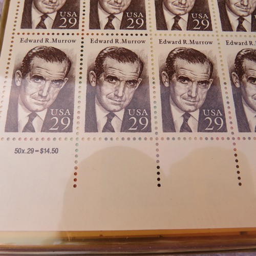 Robert R Murrow Sheet of Fifty 29 Cent Postage Stamps Scott 2812