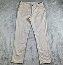 Bonobos Mens Khaki Chino Pants 32x32 Slim Fit Stretch Versatile Flap Pockets