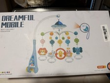 Dreamful Mobile Musical Baby Crib Nursery Hanging Mobile, Multicolor Animals