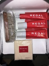 Unopened Regal Shoe Cleaner Lustre Creme Neutral Black Brush Cloth Japan Brand