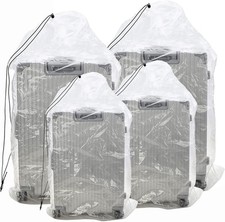 31x62 inches Extra Large Clear Drawstring Dust Covers Plastic Storage Bags Set