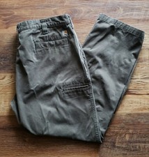 CARHARTT RELAXED FIT MENS BROWN PANTS SIZE 4OX30 FREE SHIPPING