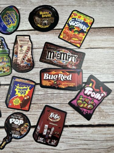 18 pcs Spoof Funny Candy Stickers Laptop Water Bottle Decals Wacky Package Style - Bild 3 von 4