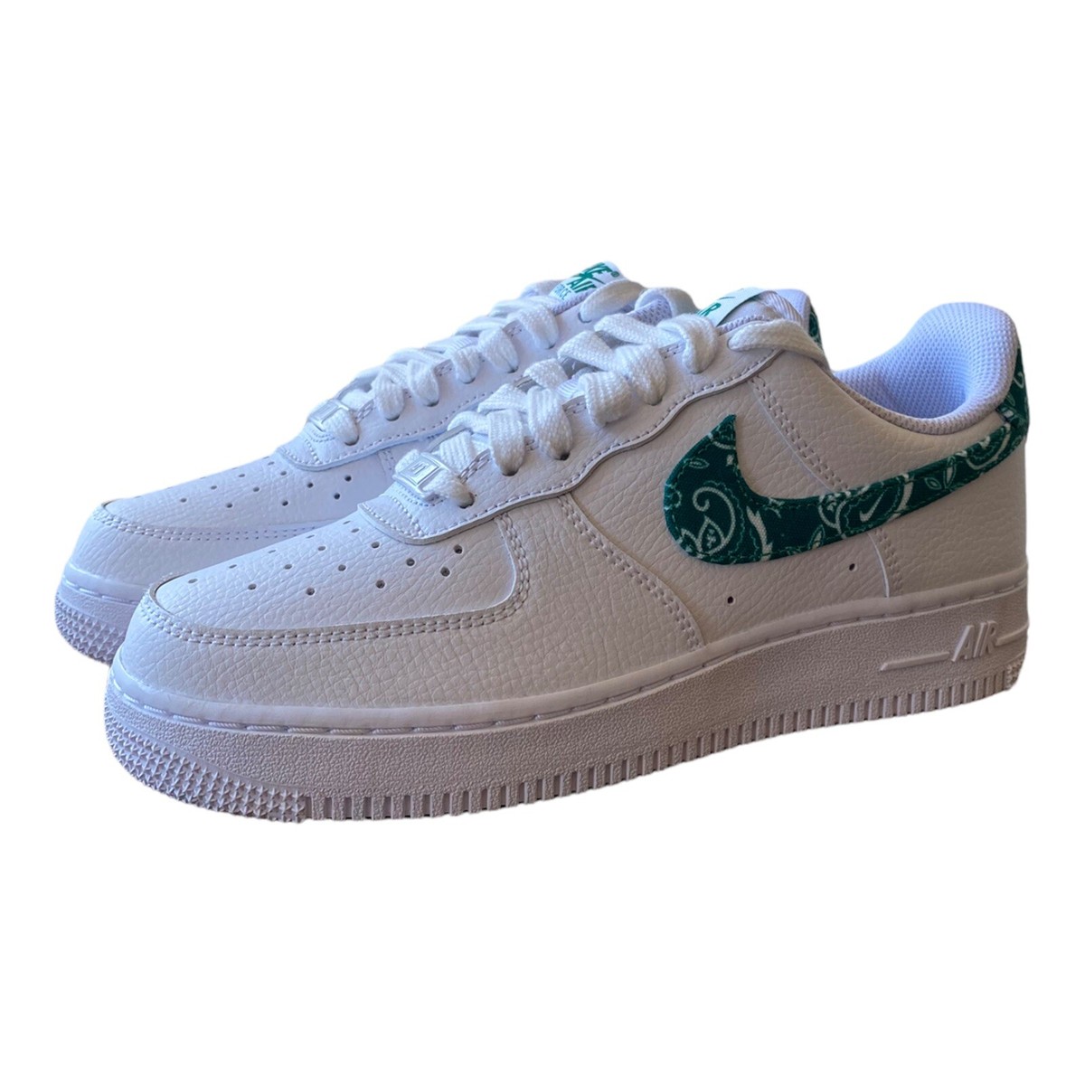 Nike Air Force 1 Low '07 Essential White Green Paisley Shoes