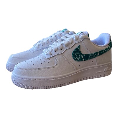 Nike Air Force 1 Low '07 Essential White Green Paisley Shoes