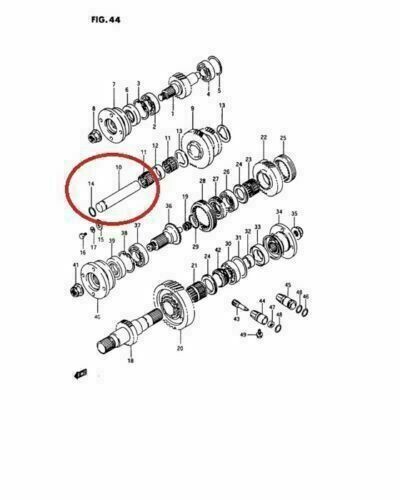 SUZUKI SJ413 TRANSFER GEAR COUNTER SHAFT 29131-80050 SIERRA SAMURAI DROVER JIMNY - Picture 3 of 3