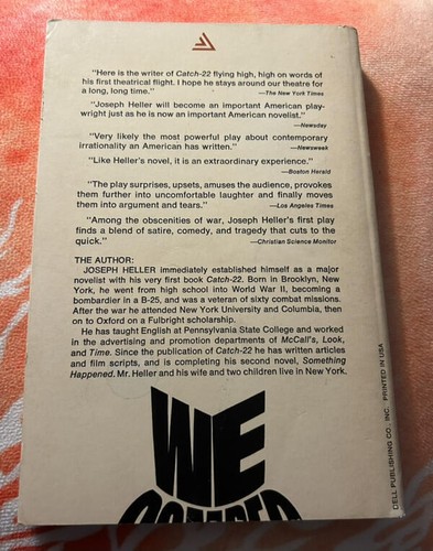 Joseph Heller We Bombed in New Haven 1st Delta Ed. 1969 Play - Imagen 2 de 2